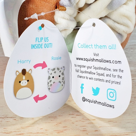 Squishmallow Harry & Rosie Flipamallow 5" UltraSoft Farm Pal Plush Toy NWT - Picture 11 of 12